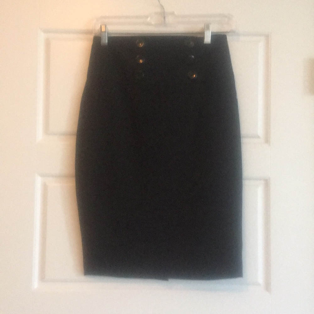 Black business pencil skirt